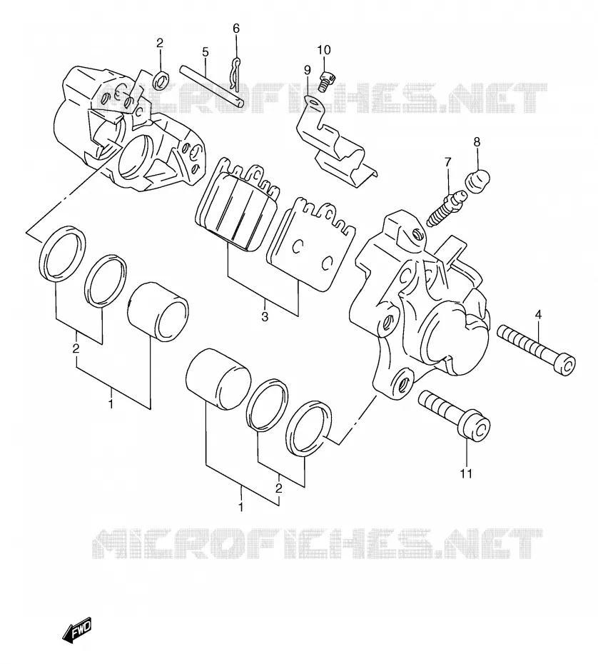 FRONT CALIPER Suzuki MOTO 250 RG 1997  RGV250V(E1)