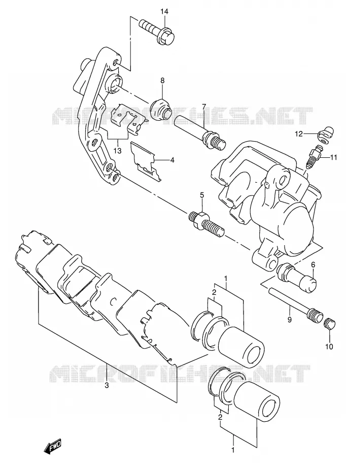 FRONT CALIPER Suzuki MOTO 600 RF 1994  RF600RR(E2)