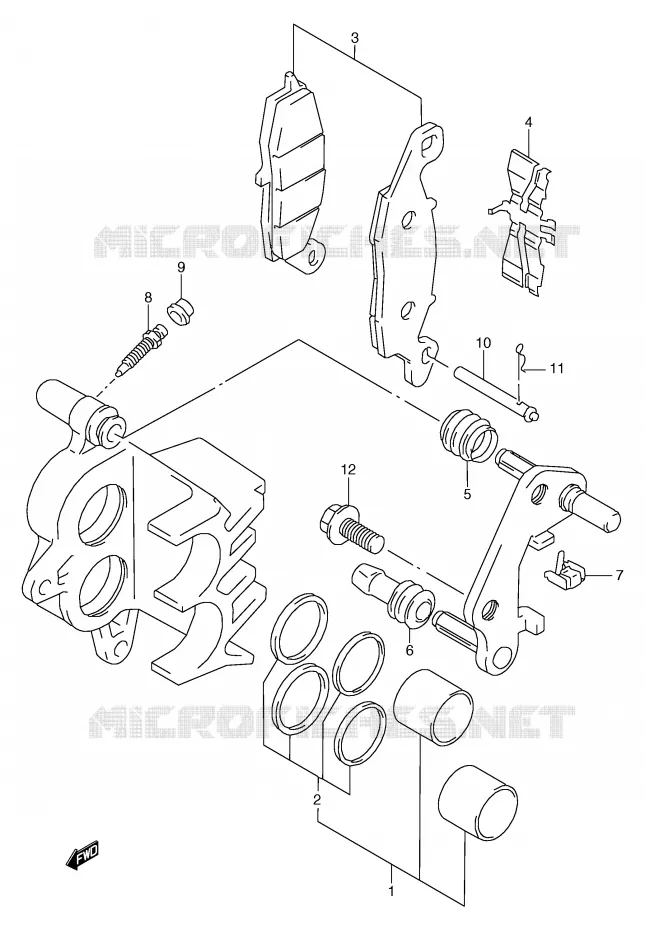 FRONT CALIPER Suzuki MOTO 800 MARAUDER 2001  VZ800K1(E2)