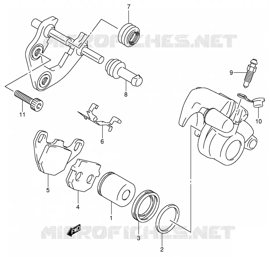 FRONT CALIPER Suzuki SCOOTER 125 UE 2001  UE125CTK1(P2)