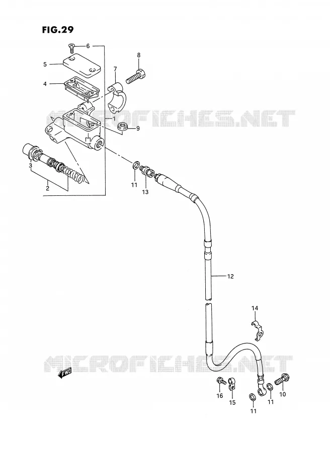 FRONT HOOFDREMCILINDER Suzuki MOTO 125 RM 1995  RM125S(E2)
