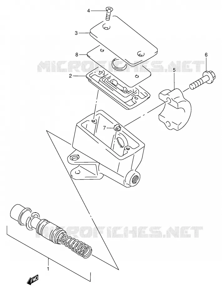 FRONT HOOFDREMCILINDER Suzuki MOTO 900 RF 1994  RF900RR(E2)