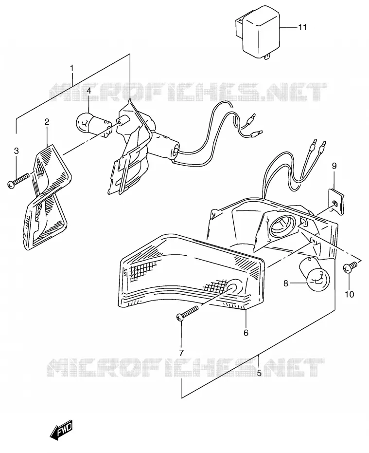 FRONT INDICATOREN (MODELE M) Suzuki SCOOTER 50 Autres-modeles 1991  RC50M(E1)