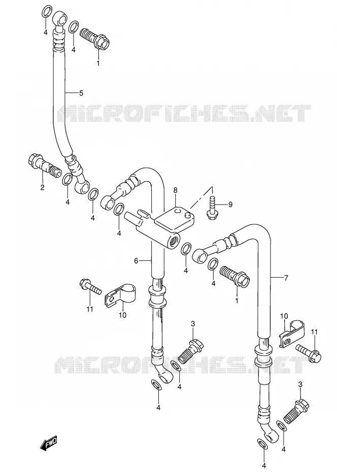 FRONT REMSLANG Suzuki MOTO 600 RF 1995  RF600RUS(E2)