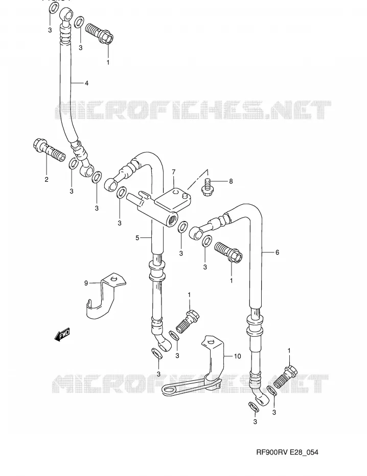 FRONT REMSLANG Suzuki MOTO 900 RF 1994  RF900RR(E28)