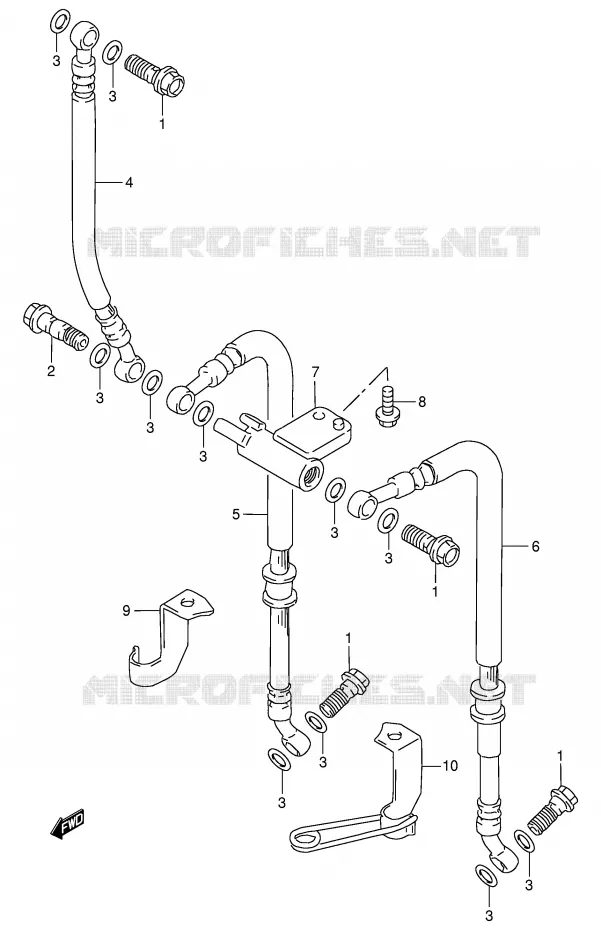 FRONT REMSLANG Suzuki MOTO 900 RF 1998  RF900RW(E2)