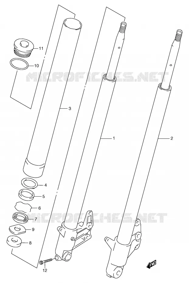 FRONT SCHOKDEMPER Suzuki MOTO 800 MARAUDER 1998  VZ800W(E2)