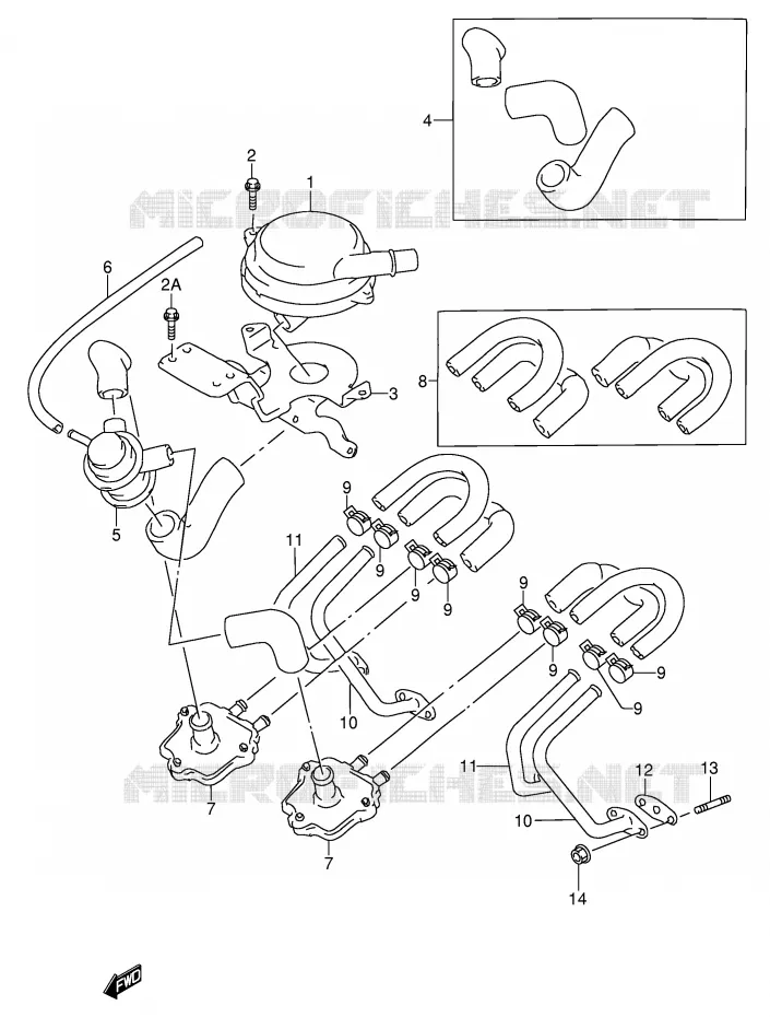 FUEL EVAP SYSTEM (MODELE S/V E18) Suzuki MOTO 600 RF 1995  RF600RUS(E2)