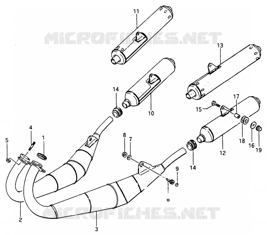 GELUIDDEMPER Suzuki MOTO 250 RG 1987  RG250H(G/H)