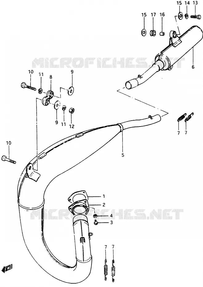 GELUIDDEMPER Suzuki MOTO 465 RM 1982  RM465Z(X/Z)