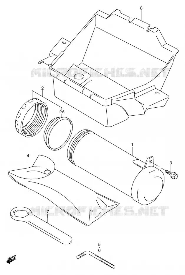GEREEDSCHAPSKIST (MODELE V/W) Suzuki MOTO 800 MARAUDER 2003  VZ800K3(E2)