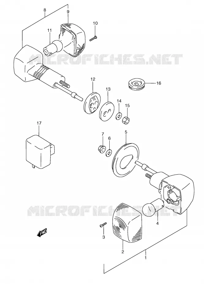 INDICATOREN (E1) Suzuki MOTO 250 RG 1993  RGV250P(E24)