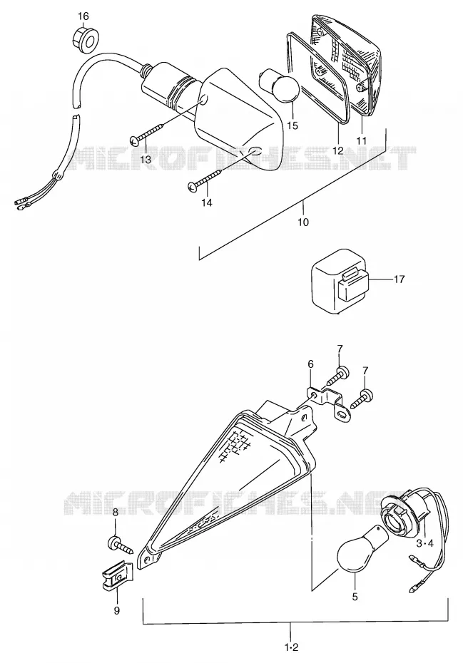 INDICATOREN Suzuki MOTO 50 RG 1994  RG50R(E6)