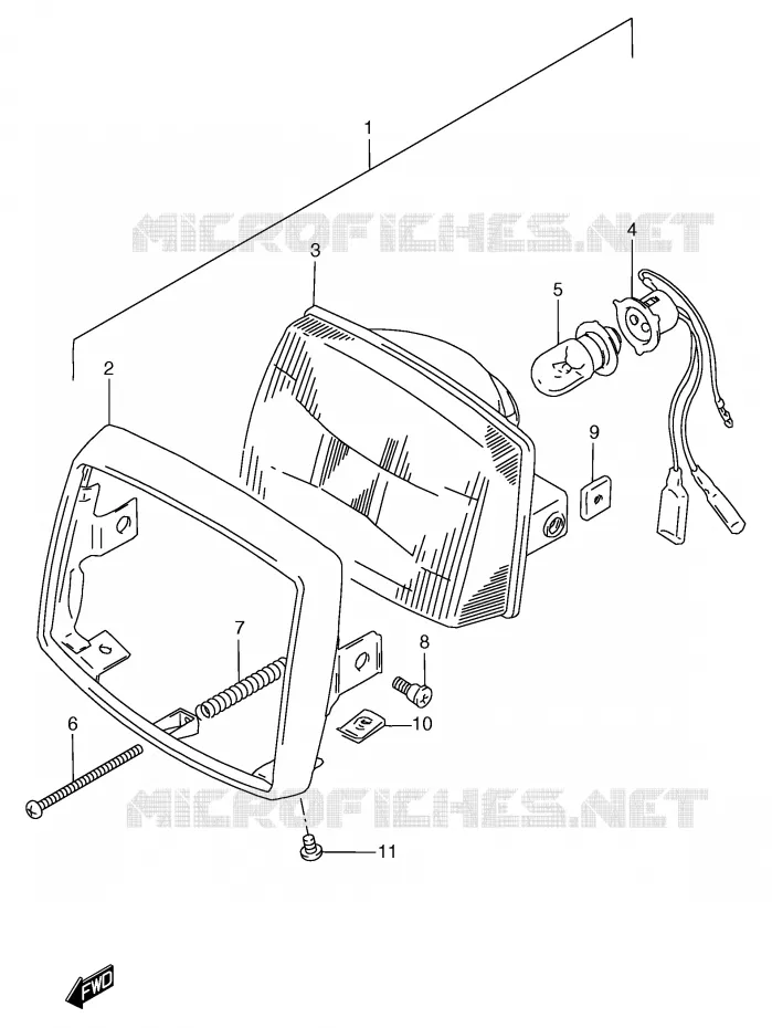 KOPLAMP (MODELE M) Suzuki SCOOTER 50 Autres-modeles 1991  RC50M(E1)