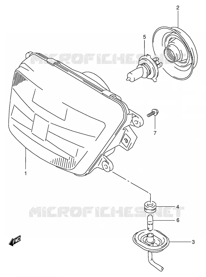 KOPLAMP Suzuki MOTO 125 RG 1992  RG125FN(E18)