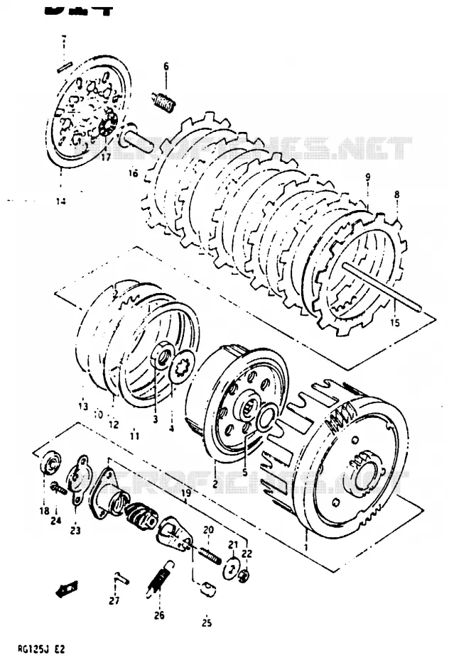 KOPPELING Suzuki MOTO 125 RG 1986  RG125CG(G/H/J)