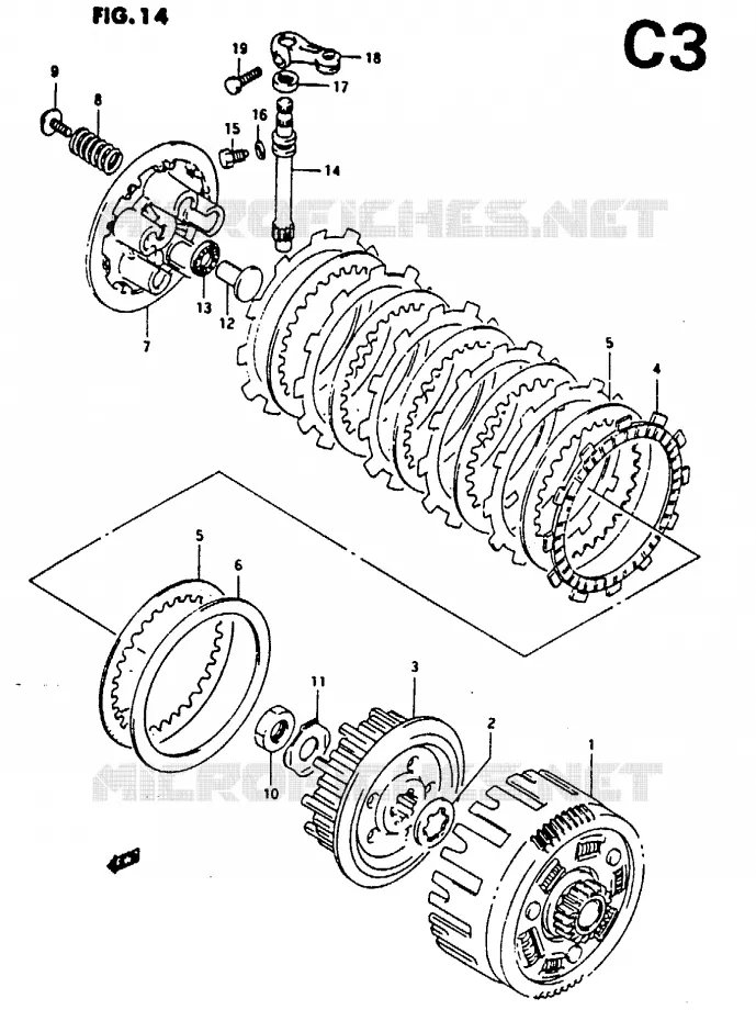 KOPPELING Suzuki MOTO 125 RG 1994  RG125FUR(N/P/R)