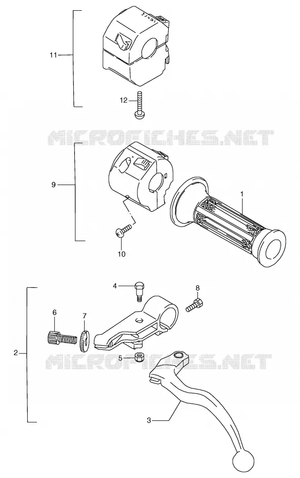 LINKER HANDGREEP Suzuki MOTO 80 RG 1985  RG80CF(E4)