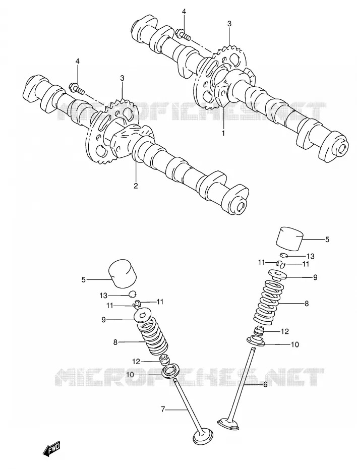 NOKKENAS - VALVES Suzuki MOTO 600 RF 1995  RF600RUS(E2)