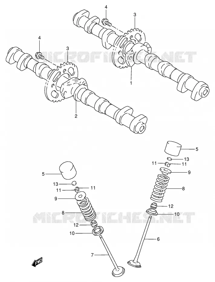 NOKKENAS - VALVES Suzuki MOTO 900 RF 1994  RF900RR(E2)