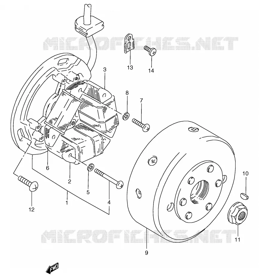 ONTSTEKING Suzuki MOTO 80 RG 1985  RG80CF(E4)