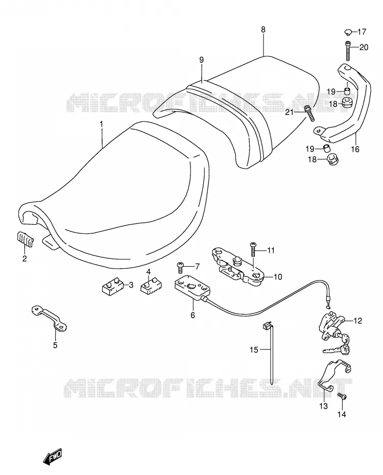 SEAT (MODELE S/T/V) Suzuki MOTO 600 RF 1995  RF600RS(E2)