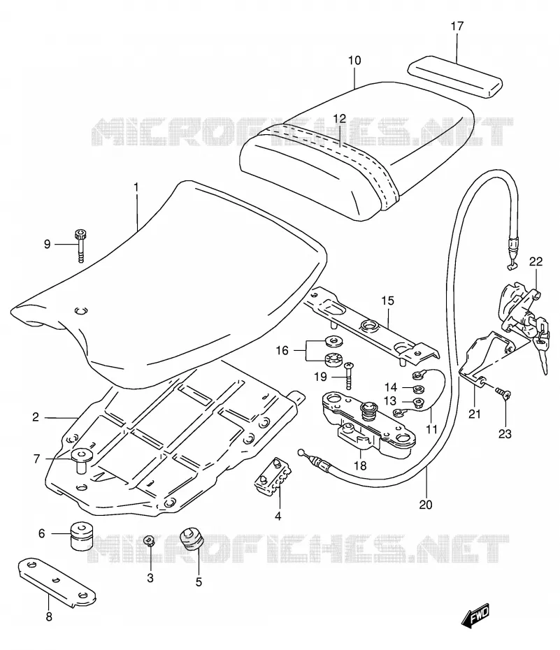 SEAT (VOIR NOTE) Suzuki MOTO 125 RG 1992  RG125FUN(E18)