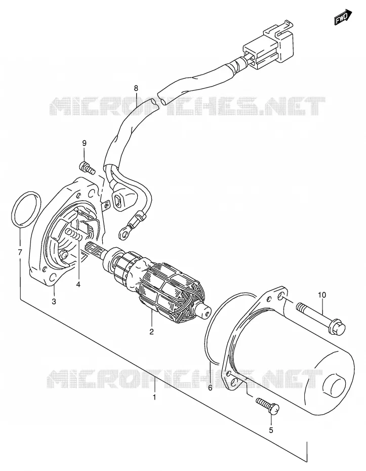 STARTMOTOR Suzuki MOTO 125 RG 1993  RG125FP(E18)