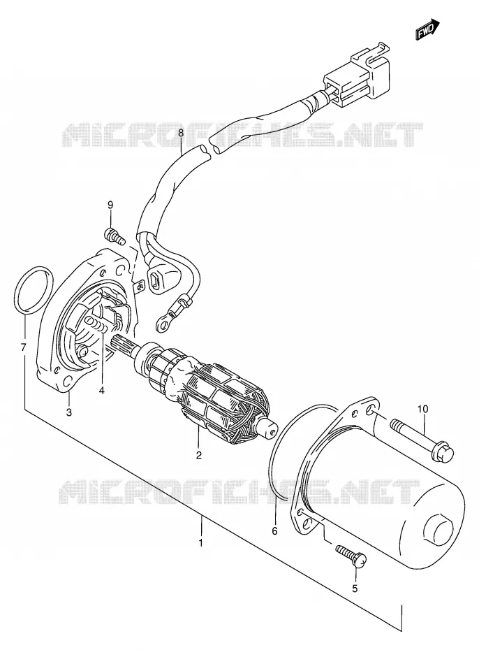 STARTMOTOR Suzuki MOTO 125 RG 1999  RG125FX(E6)