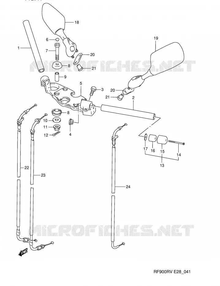 STUUR Suzuki MOTO 900 RF 1995  RF900RZS(E28)