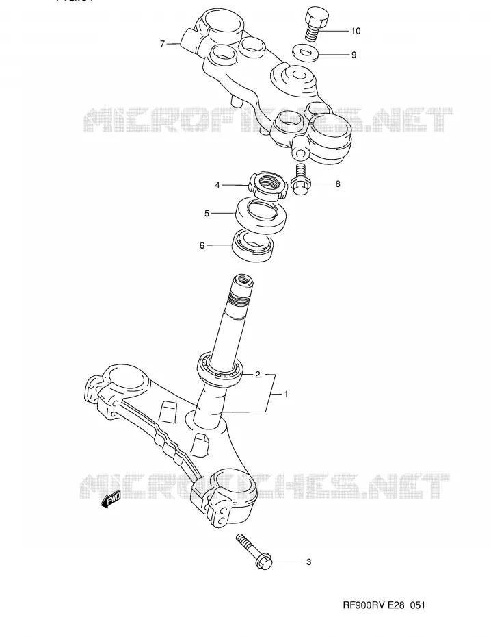 STUURKOLOM Suzuki MOTO 900 RF 1997  RF900RV(E28)