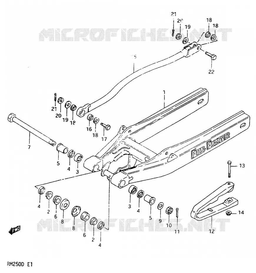 SWINGARM MODEL D Suzuki MOTO 250 RM 1982  RM250Z(Z/D)