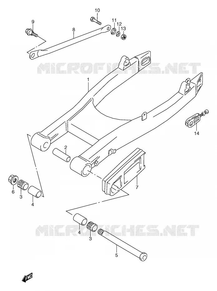 SWINGARM Suzuki MOTO 800 MARAUDER 1998  VZ800W(E2)