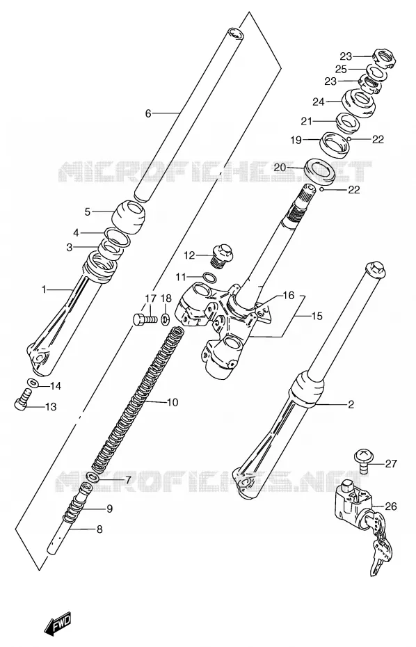 VOORVORK (MODELE M) Suzuki SCOOTER 50 Autres-modeles 1991  RC50M(E1)