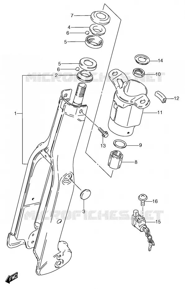 VOORVORK (MODELE T) Suzuki SCOOTER 50 Autres-modeles 1991  RC50M(E1)
