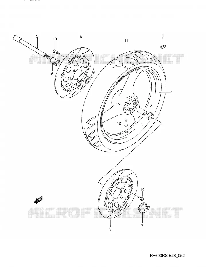 VOORWIEL Suzuki MOTO 600 RF 1993  RF600RP(E28)