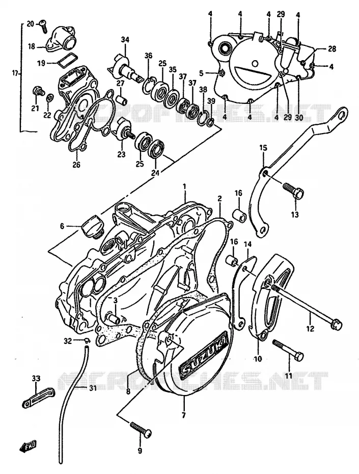 WATER POMPHUIS Suzuki MOTO 125 RM 1986  RM125G(G/H/J)