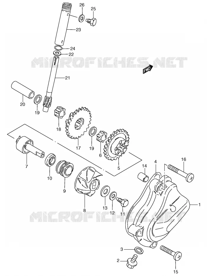 WATERPOMP Suzuki MOTO 80 RG 1987  RG80CH(E4)