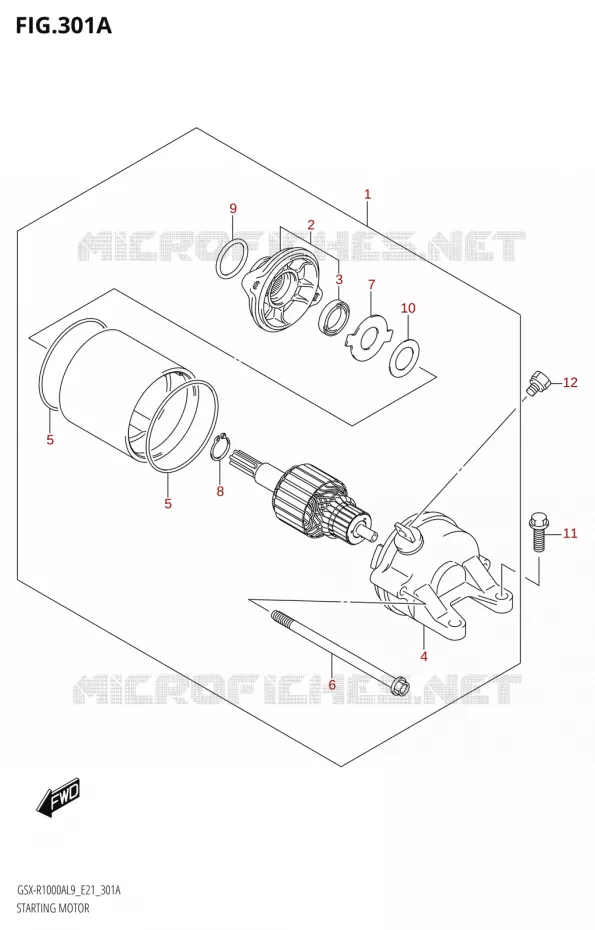STARTMOTOR Suzuki MOTO 1000 GSX-R 2019  GSX-R1000RA L9 / GSX-R1000RZA L9 (E21)