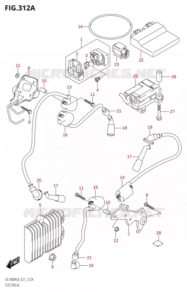 ELEKTRISCH Suzuki MOTO 1000 V-STROM 2018  DL1000XA L8 E21