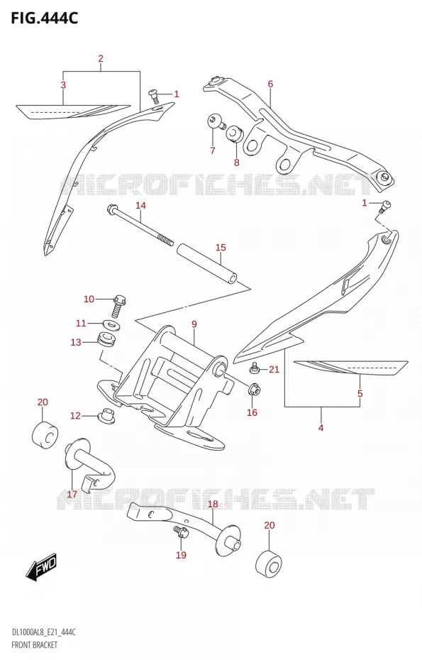 KUIPFRAMEKET (DL1000XA:L8:E21) Suzuki MOTO 1000 V-STROM 2018  DL1000XA L8 E21