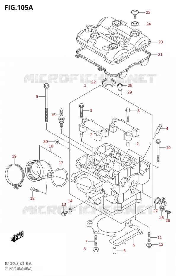 CILINDERKOPD (REAR) Suzuki MOTO 1000 V-STROM 2018  DL1000AL8 E21