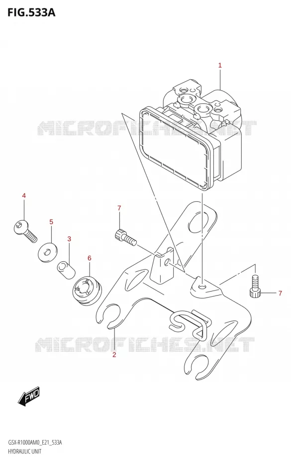 ABSE HYDRAULIQUE (GSX-R1000A) Suzuki MOTO 1000 GSX-R 2020  GSX-R1000A M0 (E21)