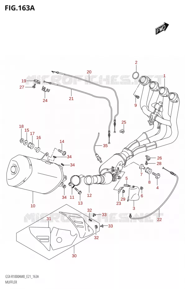 GELUIDDEMPER Suzuki MOTO 1000 GSX-R 2020  GSX-R1000A M0 (E21)