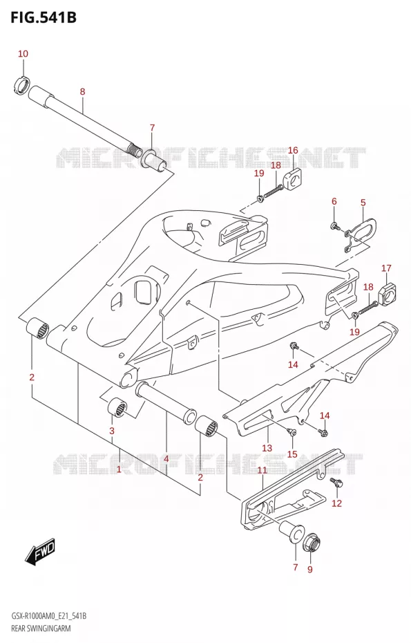 SWINGARMLLANT ARRIERE (GSX-R1000A) Suzuki MOTO 1000 GSX-R 2020  GSX-R1000A M0 (E21)