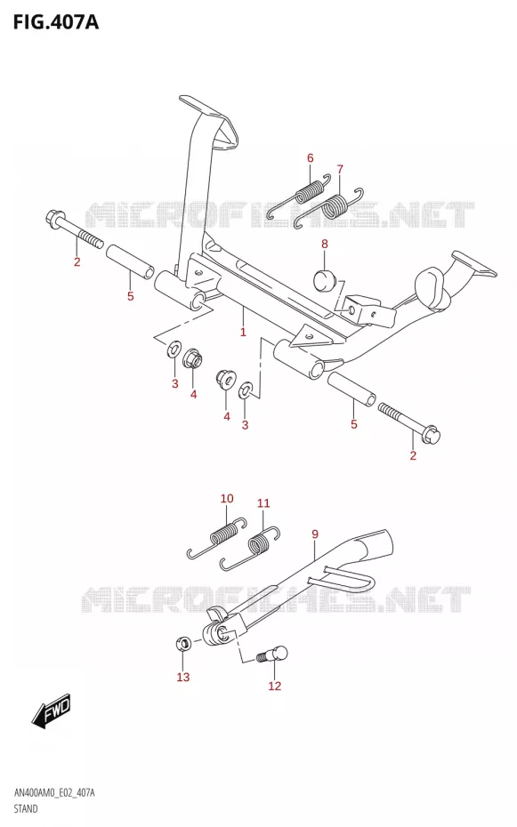 STAND Suzuki SCOOTER 400 BURGMAN 2020  AN400A M0 (E02,E19)