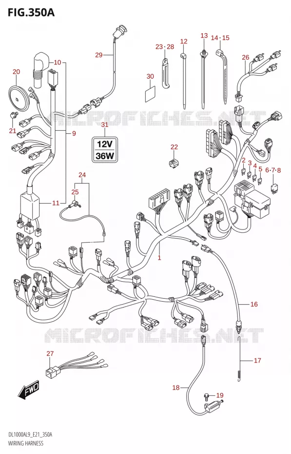 BEDRADING Suzuki MOTO 1000 V-STROM 2019  DL1000XA L9 (E21)