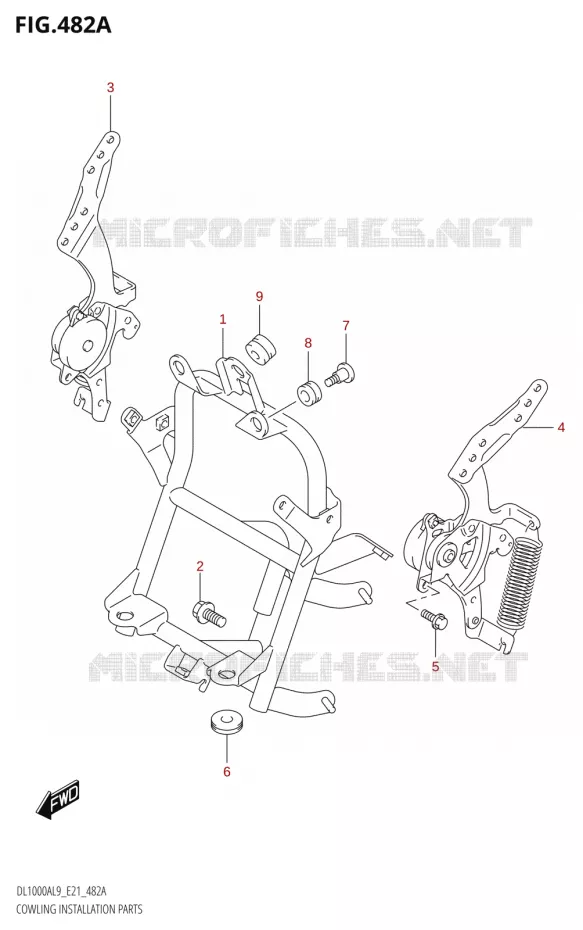 FAIRING INSTALLATIEDELEN Suzuki MOTO 1000 V-STROM 2019  DL1000A L9 (E21)