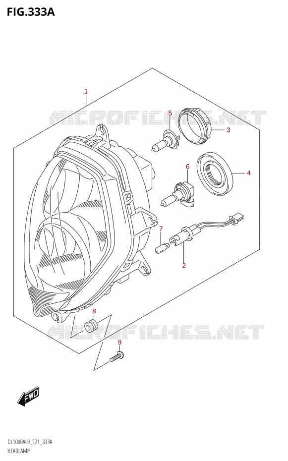 KOPLAMP Suzuki MOTO 1000 V-STROM 2019  DL1000A L9 (E21)