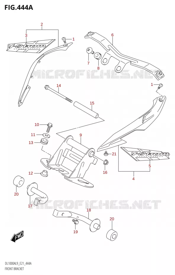KUIPFRAMEKET (DL1000XA:L9:E21) Suzuki MOTO 1000 V-STROM 2019  DL1000XA L9 (E21)